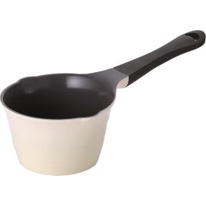 image:imageNeoflam 1qt Saucepan Butter Warmer Milk BoilingMelting Pot Ecolon Healthy Ceramic Nonstick Coating PFOAfree 2 Pour Spouts Dishwasher Safe Ivory