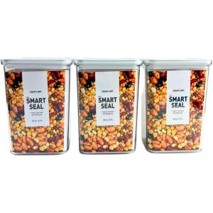 image:imageNeoflam Airtight Smart Seal Food Storage Container Set of 3  Crystal Clear Body  Modular Stackable Nestable Design  Easy to Clean BPA Free 175L Rectangular27L