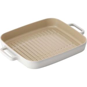 image:imageNeoflam FIKA 11inch 28cm Ivory IH Rectangular Grill Pan Impact Induction HeatingRectangular
