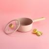 image:imageFIKA Kitchen Cooking Essential 17QT Sauce Pan with Lid Nonstick Ceramic Coating Saucepot with Wood Handle Induction Compatible Cookware Soup Stew Noodle Boiling Pot Made in Korea 7  18cm