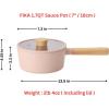 image:imageFIKA Kitchen Cooking Essential 17QT Sauce Pan with Lid Nonstick Ceramic Coating Saucepot with Wood Handle Induction Compatible Cookware Soup Stew Noodle Boiling Pot Made in Korea 7  18cm