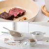 image:imageNEOFLAM VULCAN 6Piece Cookware Set  Elegant Ivory Nonstick Ceramic Coated Pots and Pans for Induction Gas Electric Stoves Healthy Everyday Cooking Made in Korea