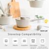 image:imageNEOFLAM Vulcan Ivory 2Qt Saucepot with Glass Lid 7 Cast Aluminum Lightweight Ceramic Nonstick Coating PFAS PFOA Free Dishwasher Safe Induction Ready Made in Korea