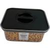 image:imageNeoflam Airtight Smart Seal Food Storage Container Set of 3  Crystal Clear Body matte Black Lid  Modular Stackable Nestable Design  Easy to Clean BPA Free Rectangle 175L073L