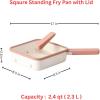 image:imageNeoflam Pippi 83 Square Standing Nonstick Compact Multi Frying Pan with Glass Lid Ceramic Coated Skillet for Healthy Cooking Versatile Induction Compatible Cookware Made in Korea 24qt