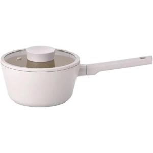 image:imageNEOFLAM Vulcan Ivory 2Qt Saucepot with Glass Lid 7 Cast Aluminum Lightweight Ceramic Nonstick Coating PFAS PFOA Free Dishwasher Safe Induction Ready Made in Korea