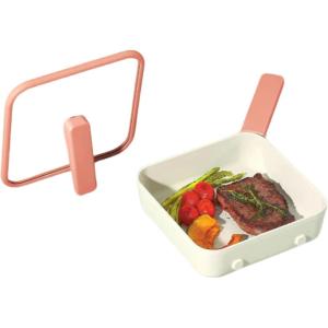 image:imageNeoflam Pippi 83 Square Standing Nonstick Compact Multi Frying Pan with Glass Lid Ceramic Coated Skillet for Healthy Cooking Versatile Induction Compatible Cookware Made in Korea 24qt