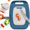 image:imageNeoflam BiJu 2Piece BPAFree Cutting Board Set  Large 11x155 amp Small 7x10  Reversible NonSlip Dishwasher Safe BlueBlue