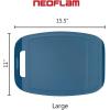 image:imageNeoflam BiJu 2Piece BPAFree Cutting Board Set  Large 11x155 amp Small 7x10  Reversible NonSlip Dishwasher Safe BlueBlue