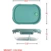 image:imageNeoflam 12Pieces Airtight Kitchen 2 Compartment Storage Oval Bento Glass Food Container with Vent Microwave Meal Prep Canister Dishwasher and Oven Safe 37 oz  11 Liter  46 cups37oz