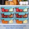 image:imageNeoflam 12Pieces Airtight Kitchen 2 Compartment Storage Oval Bento Glass Food Container with Vent Microwave Meal Prep Canister Dishwasher and Oven Safe 37 oz  11 Liter  46 cups37oz