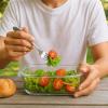image:imageNeoflam 2 Compartment Glass Food Container with Airtight Lid  Divided Oval Bento Lunch Box with Vent Reusable Meal Prep Storage Microwave Oven amp Dishwasher Safe 37 oz 11 Liter 46 cups39oz