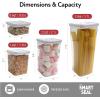 image:imageNeoflam Airtight Smart Seal Food Storage Container Set of 3  Crystal Clear Body  Modular Stackable Nestable Design 27L Square14L