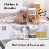 image:imageNeoflam Airtight Smart Seal Food Storage Container Set of 3  Crystal Clear Body  Modular Stackable Nestable Design 27L Square21L
