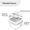 image:imageNeoflam Airtight Smart Seal Food Storage Container Set of 3  Crystal Clear Body  Modular Stackable Nestable Design 27L Square27L