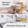 image:imageNeoflam Airtight Smart Seal Food Storage Container Set of 3  Crystal Clear Body  Modular Stackable Nestable Design 27L SquareSet
