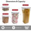image:imageNeoflam Airtight Smart Seal Food Storage Container Set of 3  Crystal Clear Body  Modular Stackable Nestable Design 27L SquareSet