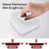 image:imageNeoflam Airtight Smart Seal Food Storage Container Set of 3  Crystal Clear Body Matte Black Lid  Modular Stackable Nestable Design  Easy to Clean BPA Free Square 14L21L