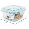 image:imageNeoflam CLOC Glass Food Storage Container w Airtight Lid Clear 51 ozSquare