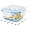 image:imageNeoflam CLOC Glass Food Storage Container w Airtight Lid Clear 51 ozSquare