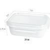 image:imageNeoflam Opal Glass 21oz Rectangular Food Storage  Transparent Lid