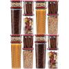 image:imageNeoflam 16 Set Kitchen Pantry Airtight Smart Seal Square Dry Food Storage with Lid BPA Free Modular Stackable Clear Canister for Cereal Sugar Flour Snack Coffee Pasta Spaghetti ContainerClear