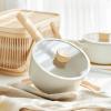 image:imageNEOFLAM FIKA 17QT Nonstick Sauce Pan with Glass Lid Butter Warmer Melting Saucepot Induction Wood Handle Made in Korea 7 18cm