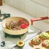 image:imageNeoflam Danish Forged 95 Stir Frying Pan with Handle Kitchen Nonstick Ceramic Coating Tamagoyaki Omelet Skillet Healthy Cooking Induction Compatible Cookware Made in Korea 24cm