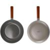image:imageNeoflam FIKA Kitchen Nonstick 7Inch Mini Wok with Wood Handle Ceramic Non Stick Skillet Induction Compatible Stir Fry Pan Egg Omelet Pan Gray Color Made in Korea 18cm Petit WokWok