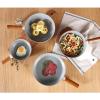 image:imageNeoflam FIKA Kitchen Nonstick 7Inch Mini Wok with Wood Handle Ceramic Non Stick Skillet Induction Compatible Stir Fry Pan Egg Omelet Pan Gray Color Made in Korea 18cm Petit WokWok