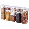 image:imageNeoflam Smart Seal 4pc Rectangular Extra Large Airtight Kitchen Pantry CanisterOrganizer Clear Plastic Storage Container Set Simple Twist Lid 100 Leak Proof Dishwasher Safe BPA Free WhiteWhite Lid