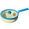 image:imageDanish Forged 95 Frying Pan with Glass Lid Kitchen Nonstick Ceramic Coating Tamagoyaki Skillet with Handle Induction Compatible Cookware Made in Korea 95  24cm