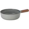 image:imageNeoflam FIKA Kitchen Nonstick 7Inch Mini Wok with Wood Handle Ceramic Non Stick Skillet Induction Compatible Stir Fry Pan Egg Omelet Pan Gray Color Made in Korea 18cm Petit WokPetit Wok