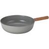 image:imageNeoflam FIKA Kitchen Nonstick 7Inch Mini Wok with Wood Handle Ceramic Non Stick Skillet Induction Compatible Stir Fry Pan Egg Omelet Pan Gray Color Made in Korea 18cm Petit WokWok