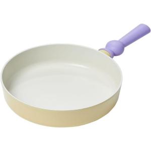 image:imageNeoflam Better Finger Macaroon Color Yellow Cast Aluminum Frypan 10 inch Induction IH