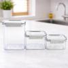 image:imageNeoflam 3 Set Airtight Kitchen Pantry Dry Food Container with Handle Dog Cat Pet Feed Dispenser with Measuring Cup Refrigerator Cabinet Organization for Cereal Rice Grain Pasta 44 oz 1300ml156  237  44 oz
