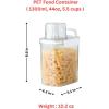 image:imageNeoflam 3 Set Airtight Kitchen Pantry Dry Food Container with Handle Dog Cat Pet Feed Dispenser with Measuring Cup Refrigerator Cabinet Organization for Cereal Rice Grain Pasta 44 oz 1300ml44 oz