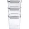 image:imageNeoflam 3 Set Airtight Kitchen Pantry Dry Food Container with Handle Dog Cat Pet Feed Dispenser with Measuring Cup Refrigerator Cabinet Organization for Cereal Rice Grain Pasta 44 oz 1300ml156  237  44 oz