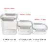 image:imageNeoflam 3 Set Airtight Kitchen Pantry Dry Food Container with Handle Dog Cat Pet Feed Dispenser with Measuring Cup Refrigerator Cabinet Organization for Cereal Rice Grain Pasta 44 oz 1300ml156  237  44 oz