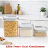 image:imageNeoflam 3 Set Airtight Kitchen Pantry Dry Food Container with Handle Dog Cat Pet Feed Dispenser with Measuring Cup Refrigerator Cabinet Organization for Cereal Rice Grain Pasta 44 oz 1300ml156  237  44 oz