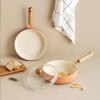 image:imageNeoflam Atelier 95Inch Nonstick Stir Frying Pan with Wood Handle Healthy Cooking Non Stick Ceramic Coating Skillet Induction Compatible Cookware Made in Korea95 Wok