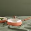 image:imageNeoflam Atelier 95Inch Nonstick Stir Frying Pan with Wood Handle Healthy Cooking Non Stick Ceramic Coating Skillet Induction Compatible Cookware Made in Korea95 Wok