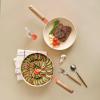 image:imageNeoflam Atelier 95Inch Nonstick Stir Frying Pan with Wood Handle Healthy Cooking Non Stick Ceramic Coating Skillet Induction Compatible Cookware Made in Korea95 Pan