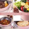 image:imageNeoflam Eela 8Piece Pink Ceramic Nonstick Chef Cookware with Glass Lid Kitchen Pot and Pan Cooking Set Ceramic Coating Easy to Clean Great Gift for Kitchen Made in Korea