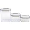 image:imageNeoflam 3 Set Airtight Kitchen Pantry Dry Food Container with Handle Dog Cat Pet Feed Dispenser with Measuring Cup Refrigerator Cabinet Organization for Cereal Rice Grain Pasta 44 oz 1300ml156  237  44 oz