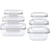 image:imageNeoflam 6Piece Comodo Glass Food Storage Containers with Lids  Airtight Stackable Meal Prep Set  BPAFree Microwave Oven Air Fryer Freezer Safe  Reusable Glass Containers for Home amp Office