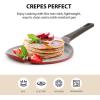 image:imageCrepe pan Neoflam Ceramic Nonstick pan 10 inch Bakelite Handle Tawa pan Griddle Pancake Maker Skillet Omelette Tortilla Roti Naan Dosa Lightweight PFOA free RedChili Pepper Red