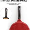 image:imageCrepe pan Neoflam Ceramic Nonstick pan 10 inch Bakelite Handle Tawa pan Griddle Pancake Maker Skillet Omelette Tortilla Roti Naan Dosa Lightweight PFOA free RedChili Pepper Red