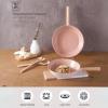 image:imageNeoflam 11 Non Stick Frying Pan with Wood Handle  Ceramic Coated Saute Skillet for Healthy Cooking PFOA Free Lightweight Even Heat Distribution Induction amp All Stovetops Made in Korea95 Pan