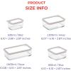 image:imageNeoflam 2 Set FIKA One Borosilicate Glass Food Container with Lid Microwave Oven Dishwasher Freezer Safe Stylish Home Deco Modern Kitchen Storages Refrigerator Canisters 44oz 1300ml 137qt31 oz